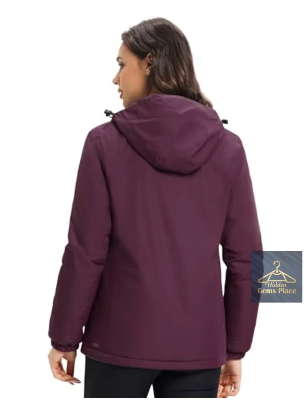 Waterproof Fleece Lined Women's Rain Jacket with Hood